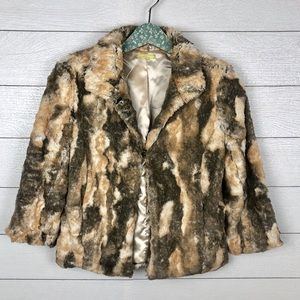Gianni Bini multi colored colored faux fur coat
